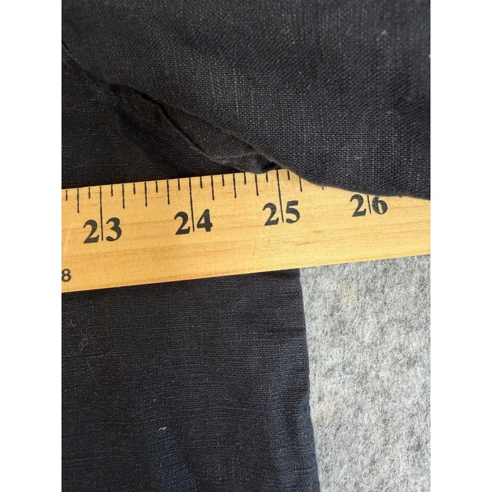 Banana Republic Linen Blend SS Safari Shirt Mens XL Tall Black Coastal Guayabera